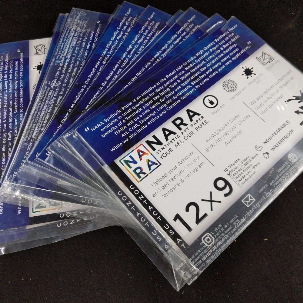 Lot Of 14 Packs - Nara Synthetic Art Paper 12" x 9" - 10 Sheet Per Pack